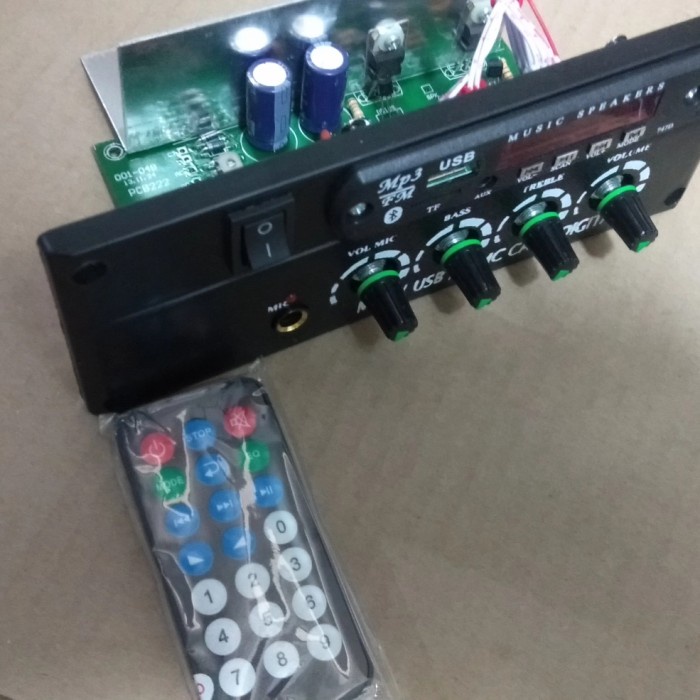 Jual rangkaian modul power ampli speaker aktif mono plus USB blototh