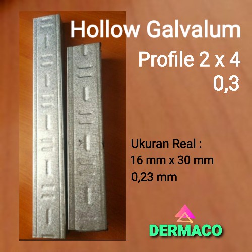 Jual HOLLOW 2 X 4 / HOLLOW GALVALUM PROFILE 2x4 0,3mm / HOLO RANGKA ...