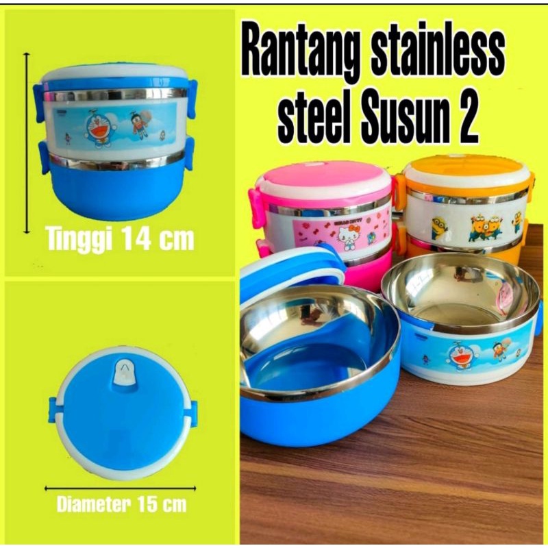 Jual Rantang 2 Susun Karakter Hello Kitty-Minion | Shopee Indonesia