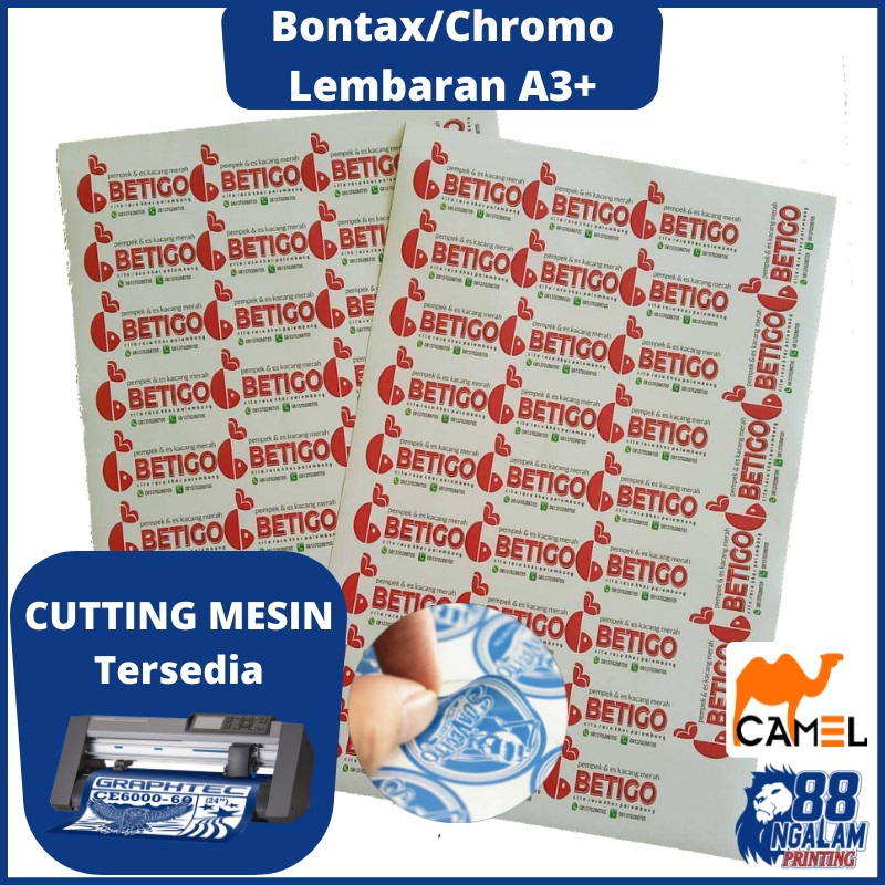 Jual Cetak Stiker Label Murah / Stiker Bontak / Stiker Chromo A3 ...