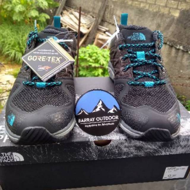 The North Face Mens Ultra Fastpack II GTX Hiking Shoe Black Algiers Blue
