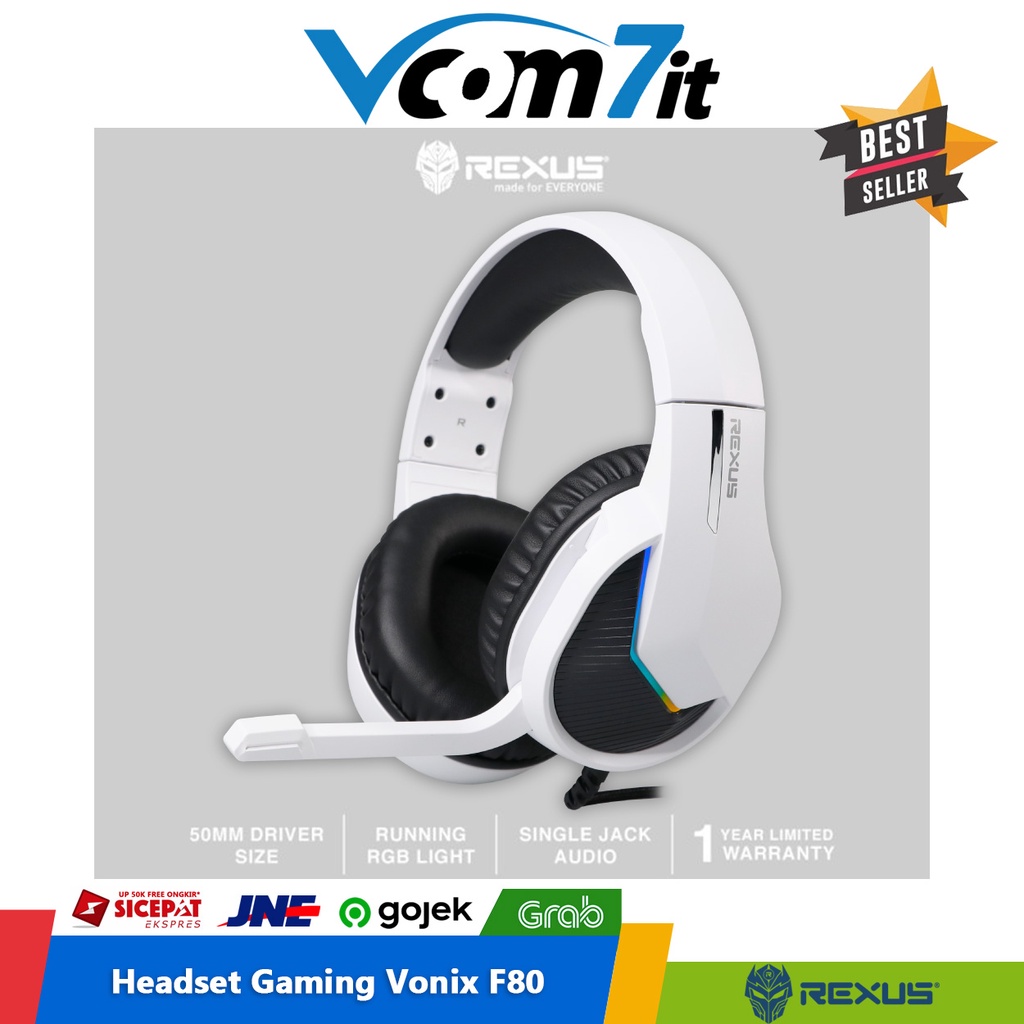 Jual REXUS Gaming Headset RGB Vonix F80 Original | Shopee Indonesia
