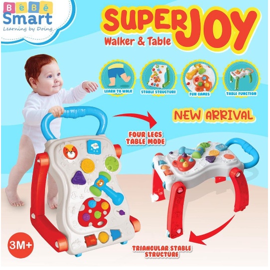 Jual Bebe Smart Super Joy Walker & Table ( Buy 1 get Flash Card