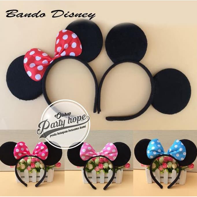 Jual BANDO MINNIE MOUSE / HEAD BAND MINNIE MOUSE / BANDANA DISNEY MOUSE ...