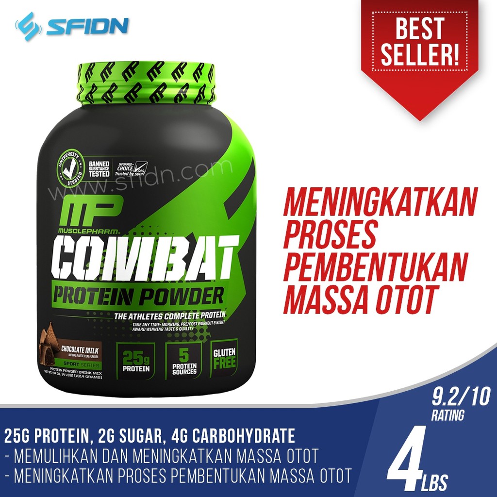Jual Combat MP 4 lbs Musclepharm Whey Protein Muscle Pharm 4lbs protein ...