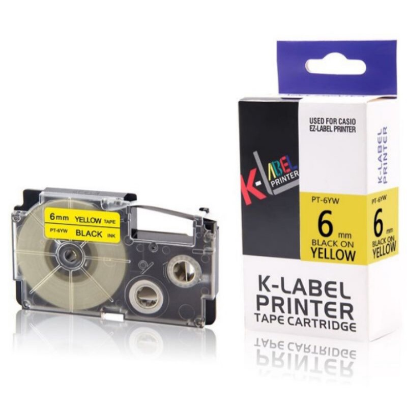 Jual Label K-LABEL Printer 6 mm Compatible Casio EZ Label Tape Printer ...