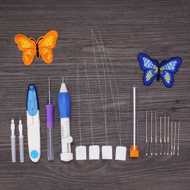 Jual Magic embroidery pen set DIY Knitting Sewing Tool paket | Shopee ...