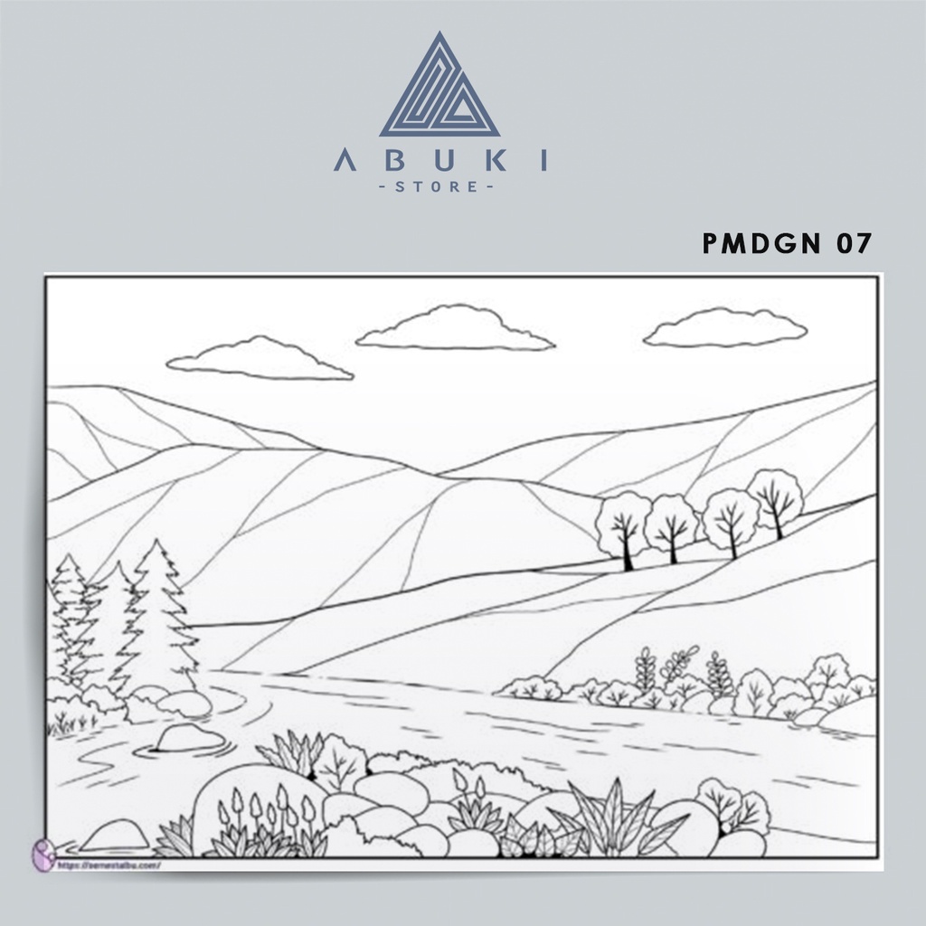 Jual Gambar Edukasi / Gambar mewarnai Anak PAUD/TK/SD Tema PEMANDANGAN