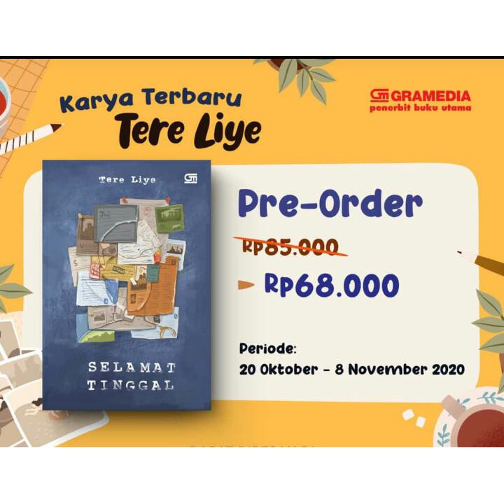 Jual BEST SELLER !! ORIGINAL !! NOVEL RASA // SELAMAT TINGGAL KARYA ...