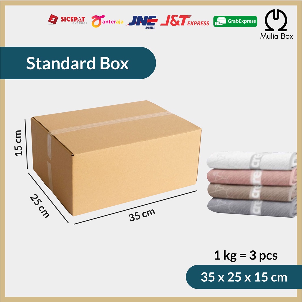 Jual Kardus Packing Standar Box 35 X 25 X 15 Cm Corrugated Karton Dus 