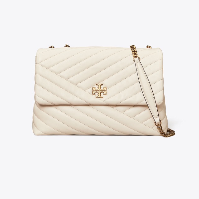 Tory Burch Kira Chevron Convertible Shoulder Bag In New Cream