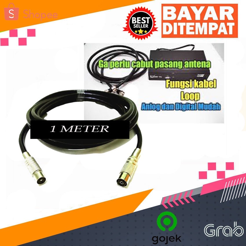 Jual KABEL LOP OUT ANTENA SET TOP BOX 1 METER Shopee Indonesia