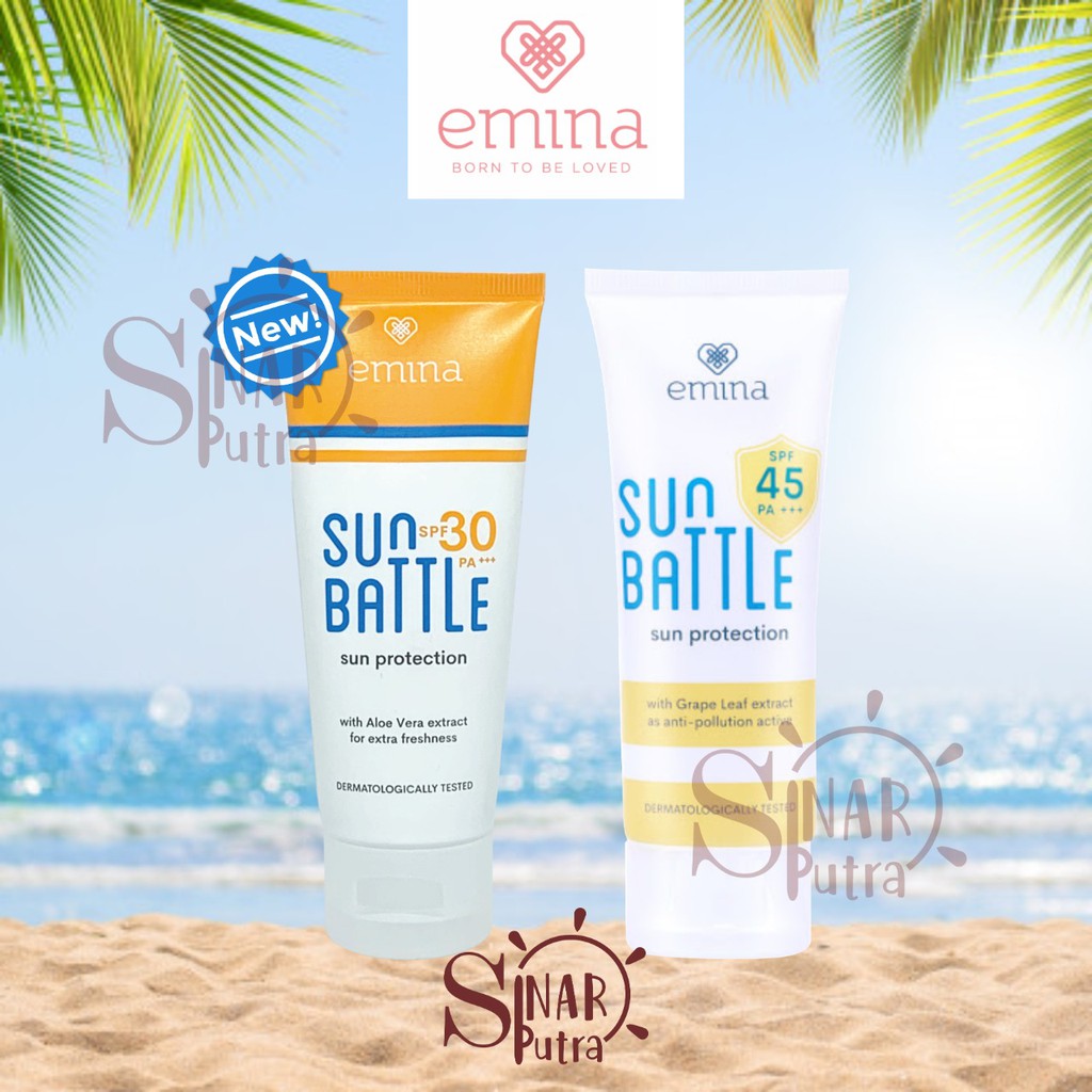 Jual [NEW] Emina Sun Protection SPF 30 60 ml Sun Battle SPF 45 PA