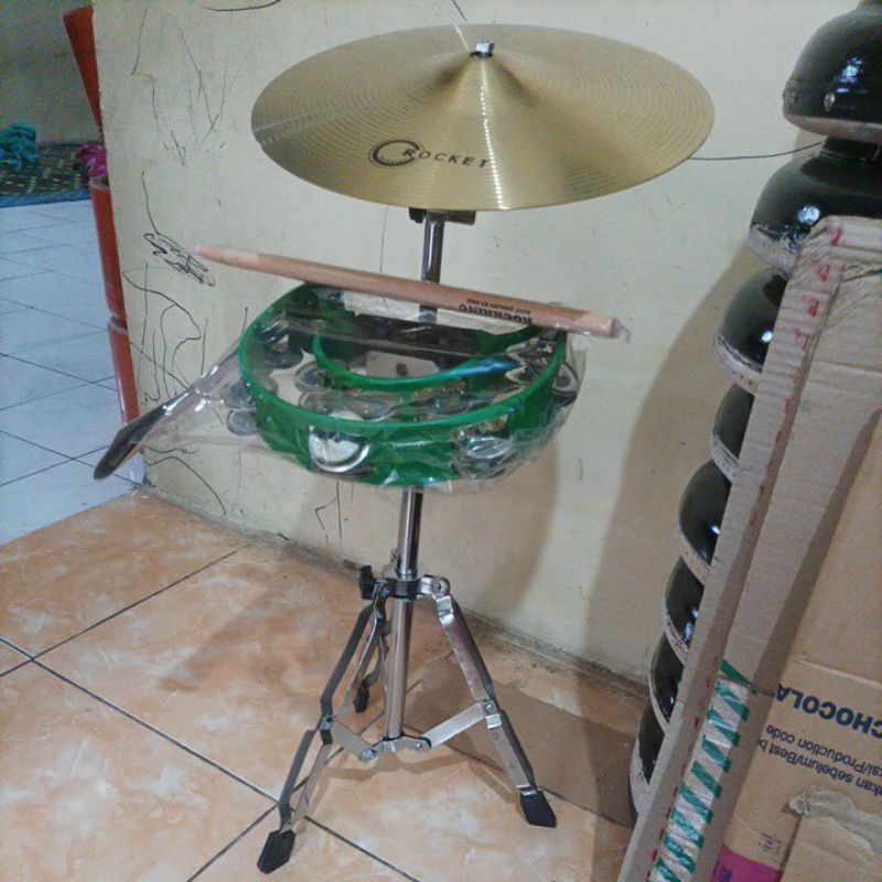 Jual Stand simbal kuningan rocket tamborin markis marawis drum | Shopee ...