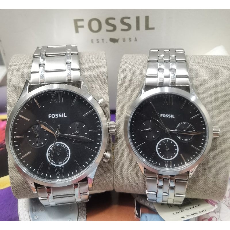 Fossil Coachman CH2565 - Stoer herenhorloge met brede band en stopwatch functie