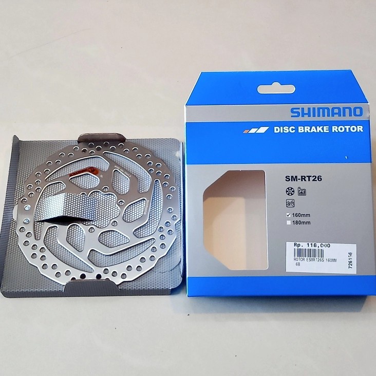 Jual Disc Brake Rotor Shimano SM-RT26 160 mm untuk MTB/Road Bike/Sepeda ...