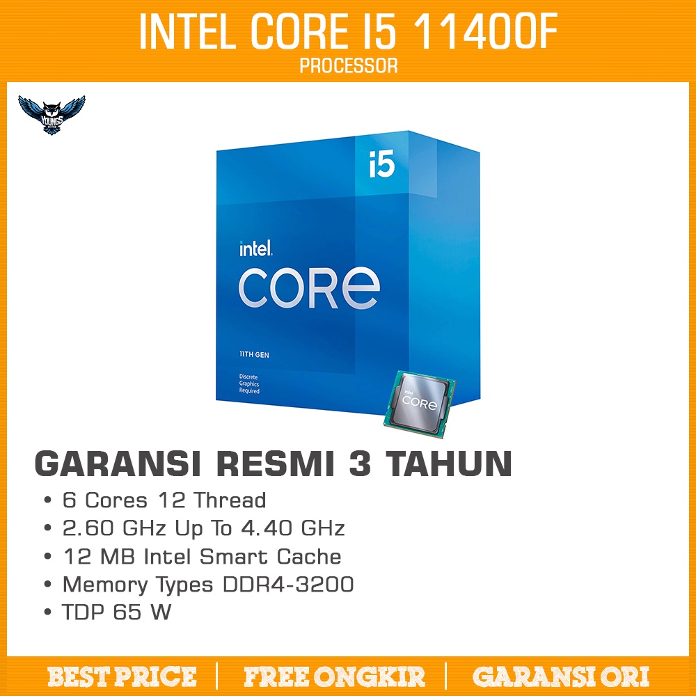 Jual Processor Intel Core I5 11400f Box 26ghz Rocket Lake 6c 12t Lga 