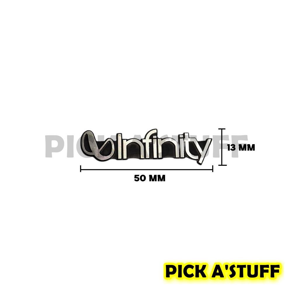 Jual Emblem Aluminium Sticker Decals 3D Logo Infinity Audio Speaker