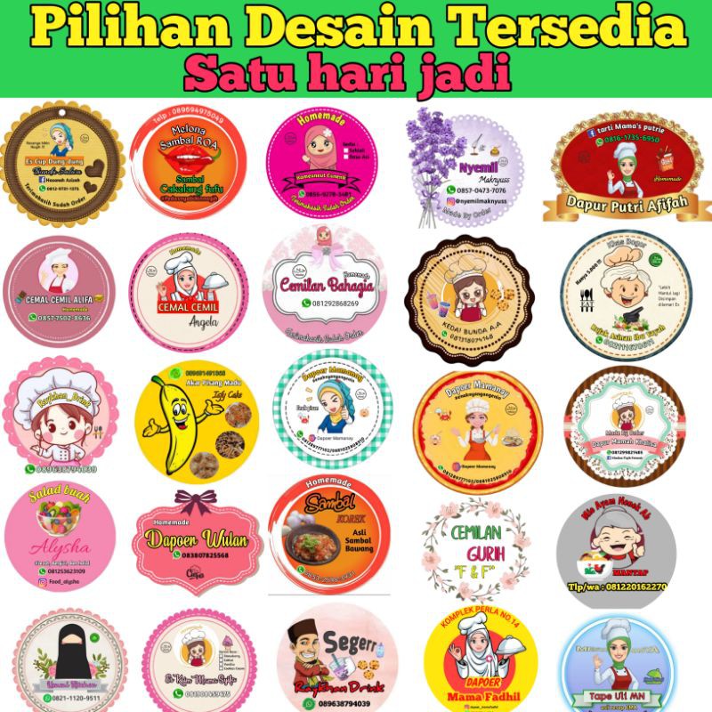 Jual Jasa Desain & cetak stiker makanan dan minuman | Shopee Indonesia