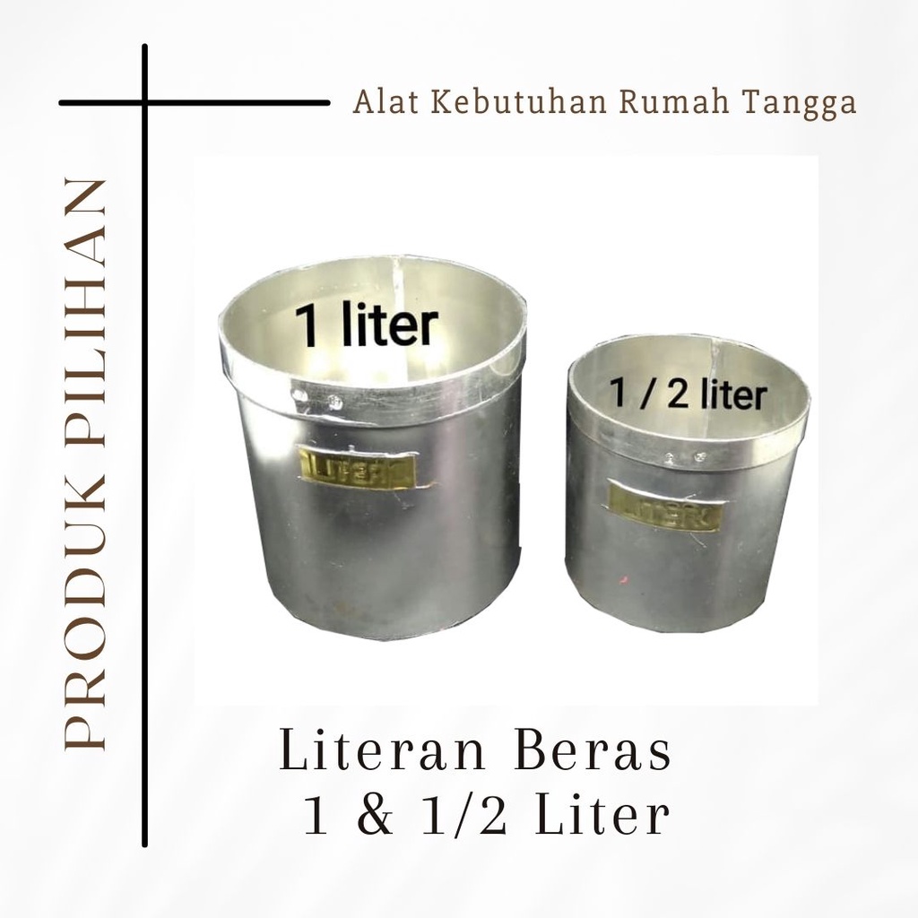 Jual Literan Beras 1 liter dan 1/2 liter / Takaran Beras | Shopee Indonesia