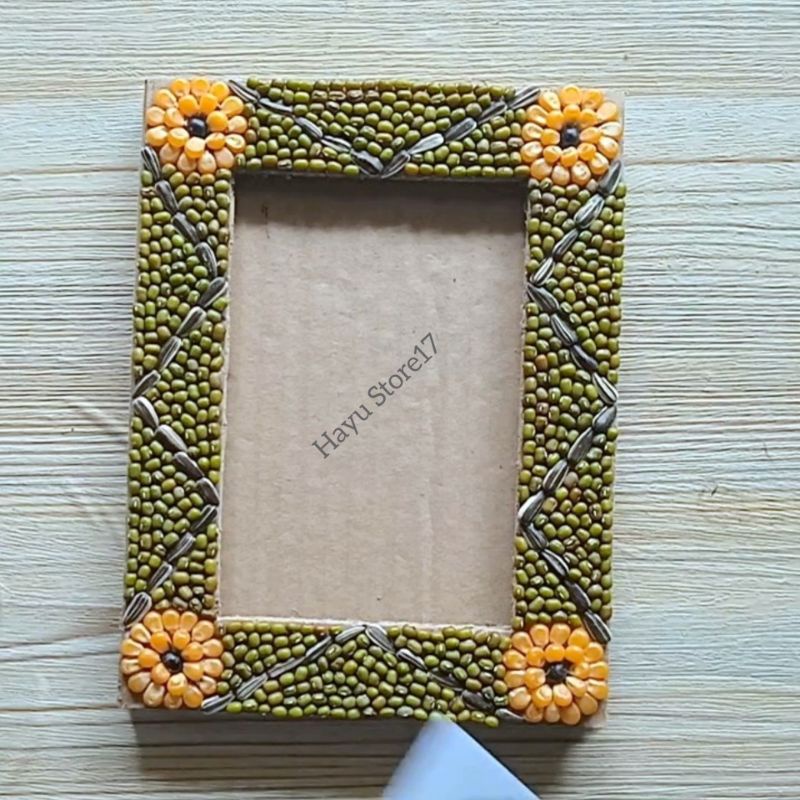 Jual Bingkai foto dari biji bijian Bingkai foto untuk prakarya ataupun