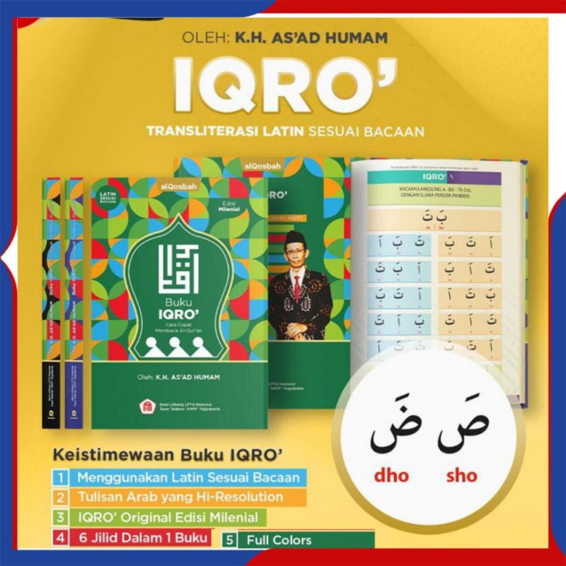 Jual Buku Iqro Milenial Disertai Latin Cara Cepat Membaca Al Quran Full