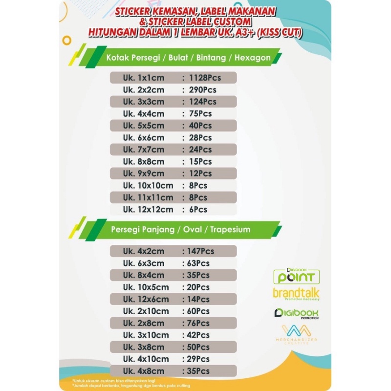 Jual Cetak Stiker Craft A3+ / Stiker Craft Coklat (Print + Cutting ...