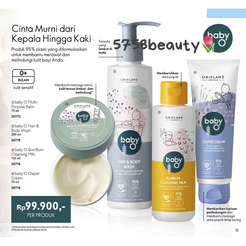 Jual LAS C20 Baby O Multi PUrpose Balm hair body wash diaper cream