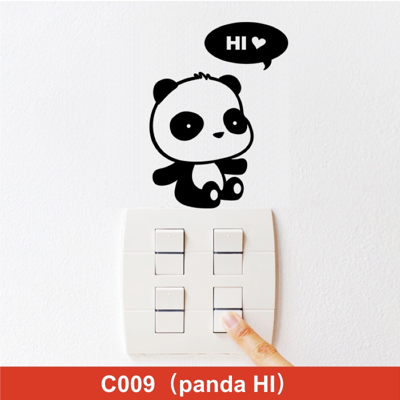 Jual Stiker Saklar Lampu Lucu Dan Imut Motif Panda Hi Wall Stiker