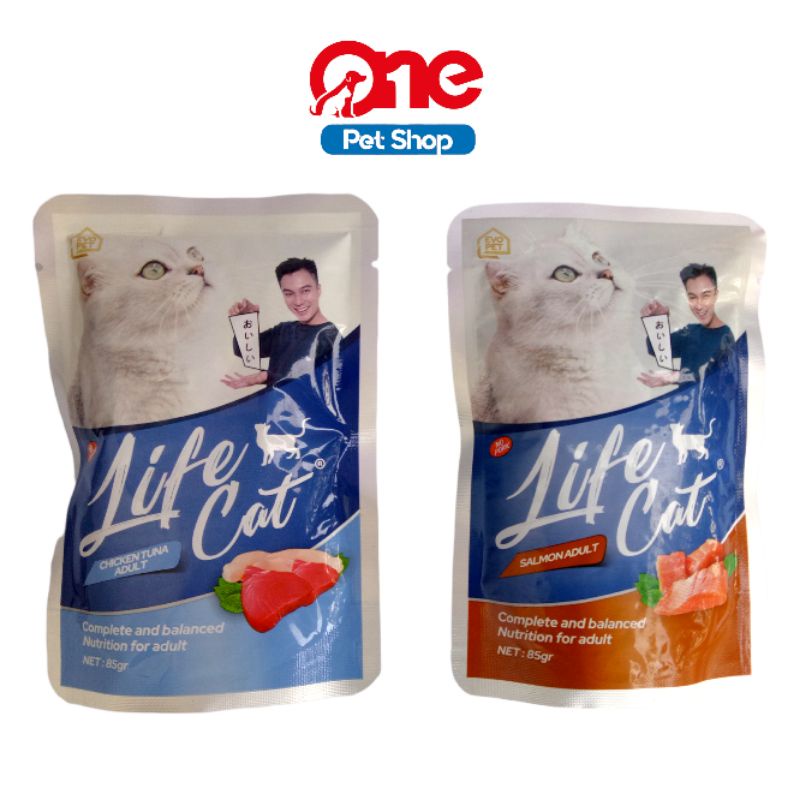 Jual Life Cat Pouch Adult Wet Food Makanan Basah Kucing LifeCat Adult 85g Shopee Indonesia