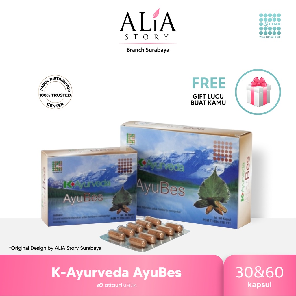 Jual K-Ayurveda AyuBes K Link Original Halal BPOM 1 Box Isi 30 & 60 ...