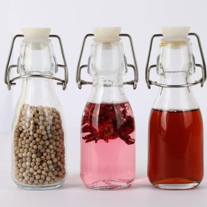 Jual Hemat Botol Kaca Swing Top Bottle Tutup Klip Stainless 120Ml ...