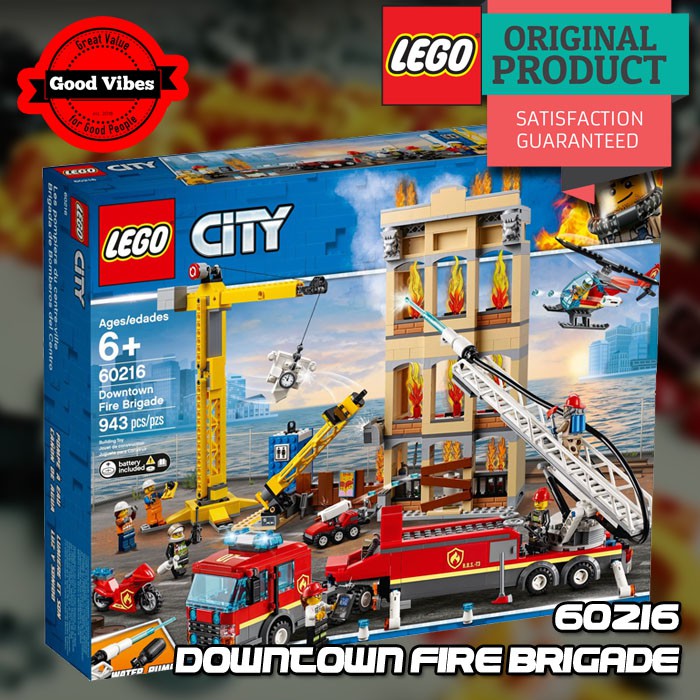 Jual LEGO Original CITY 60216 Downtown Fire Brigade - Mainan Anak ...
