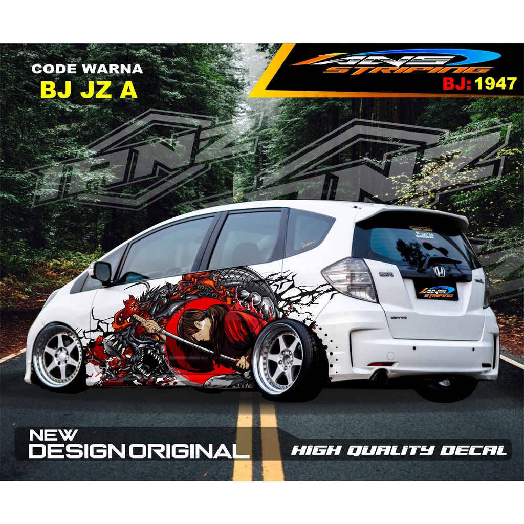 Jual STIKER BODY SAMPING MOBIL HONDA BRIO / STICKER BODY SAMPING MOBIL