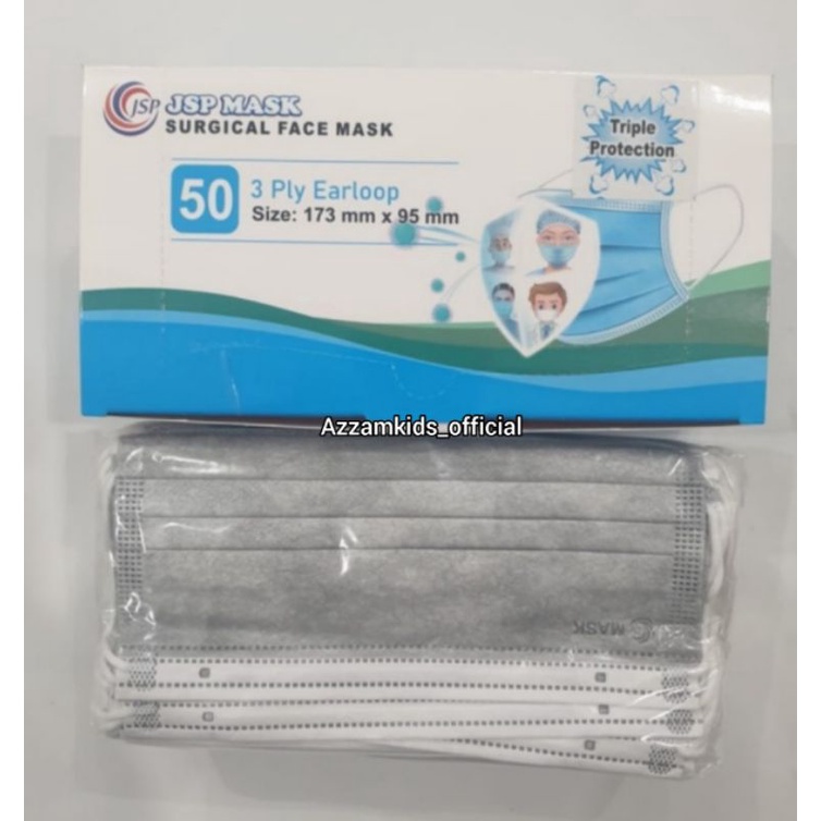 Jual Masker Medis JSP Mask Earloop 3Ply Original isi 50pcs Embos Resmi ...