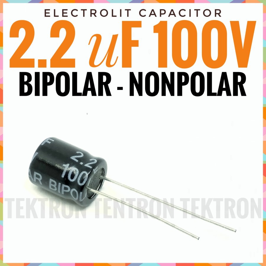 Jual Elco 2.2uF 100V Bipolar Nonpolar BP Elko Audio Tweeter Coupling HQ ...