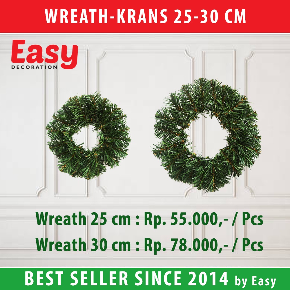 Jual Krans Natal Polos Hiasan Lingkaran Wreath Aksesoris Dekorasi 25 60 Cm Shopee Indonesia 5654