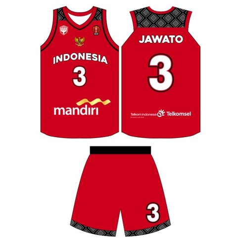 Jersey Timnas Basket Indonesia
