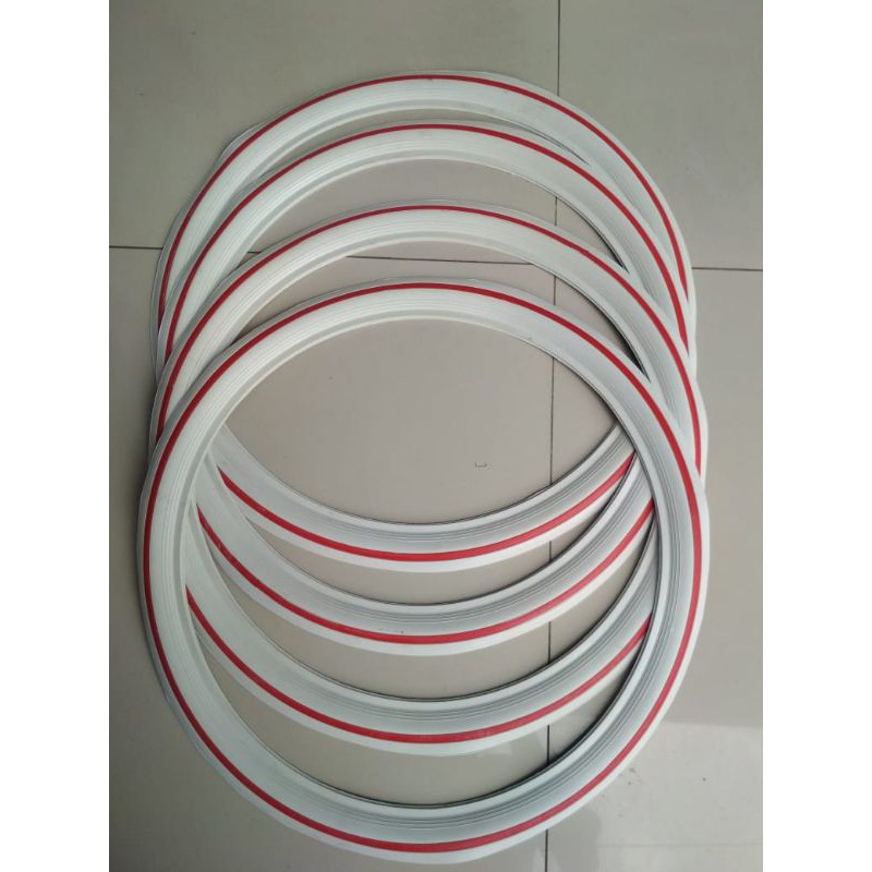 Jual white wall/list ban ukuran 17 putih garis merah | Shopee Indonesia