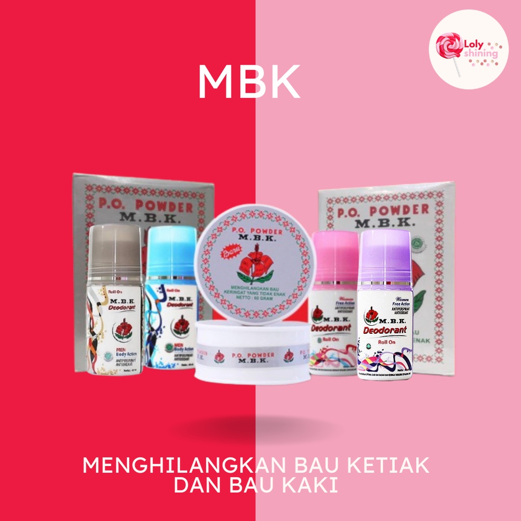 Jual Mbk Powder Bedak Mbk Box Dan Roll On Deodorant Penghilang Bau