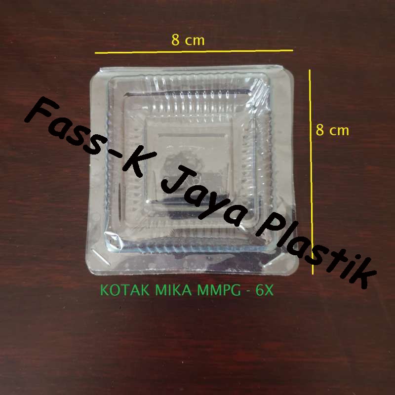 Jual Plastik Mika Kue Ukuran 6x Isi 100pcs Mika Kotak Makanan Box Mika Kue Bolu Dan Makanan 7268