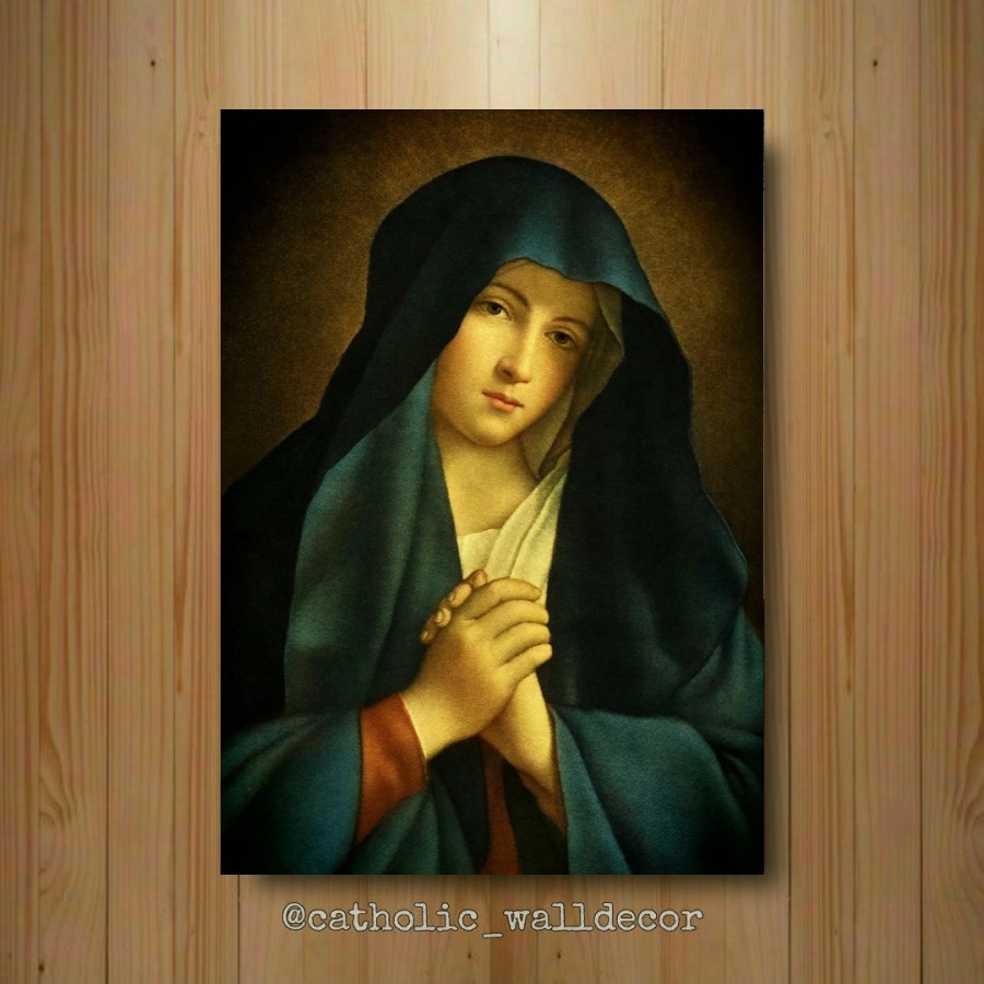 Jual Hiasan dinding Katolik gambar Bunda Maria 30x40cm catholic ...