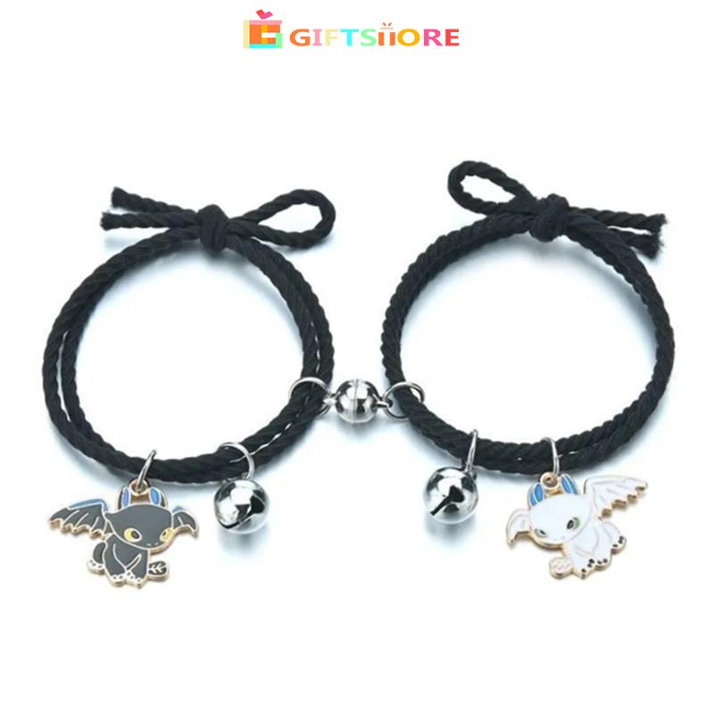 Jual [Readystock]Magnetic Bell Couple Bracelet Karakter Toothless Lucu ...