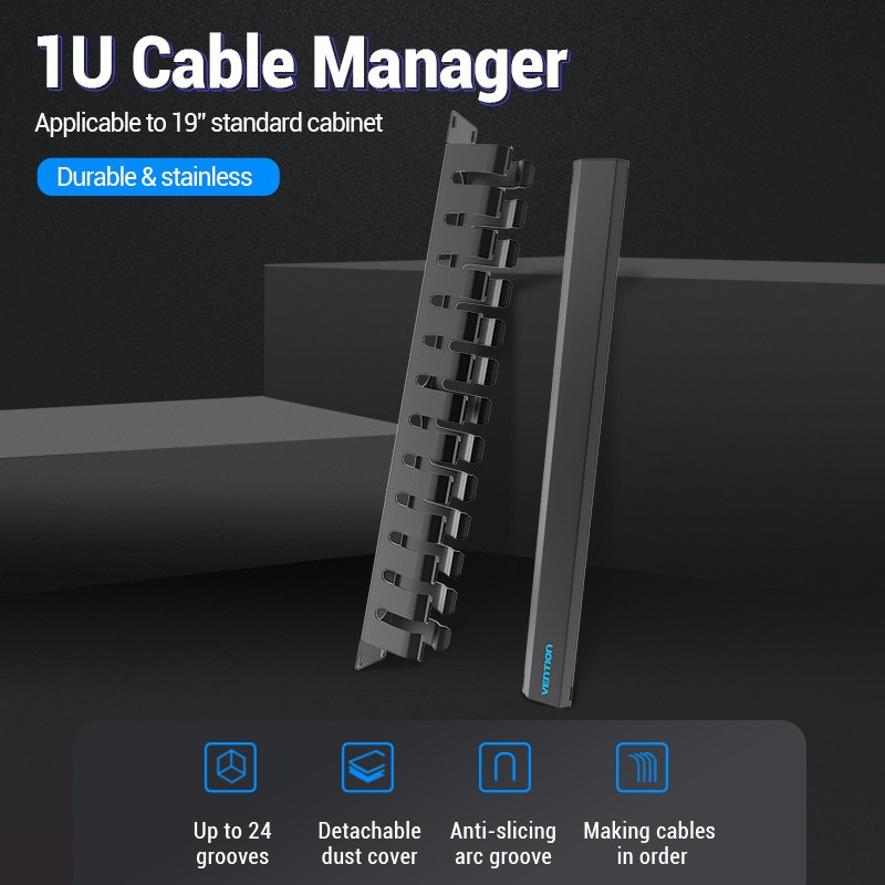 Jual Vention Cable Manager 1U Server Rack Wire Management | Shopee ...