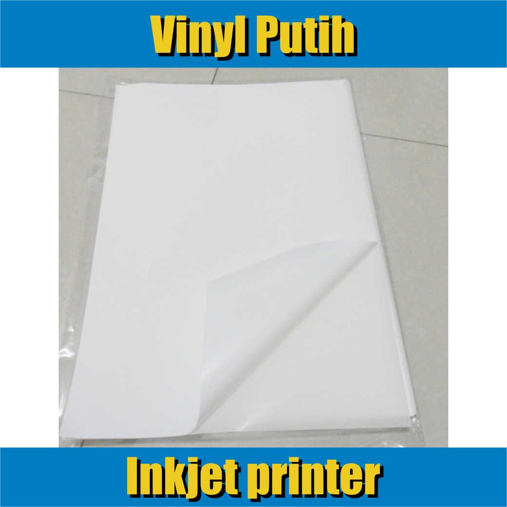 Jual Stiker Vinyl Putih Susu / Sticker Putih Inkjet / Coating / Dye