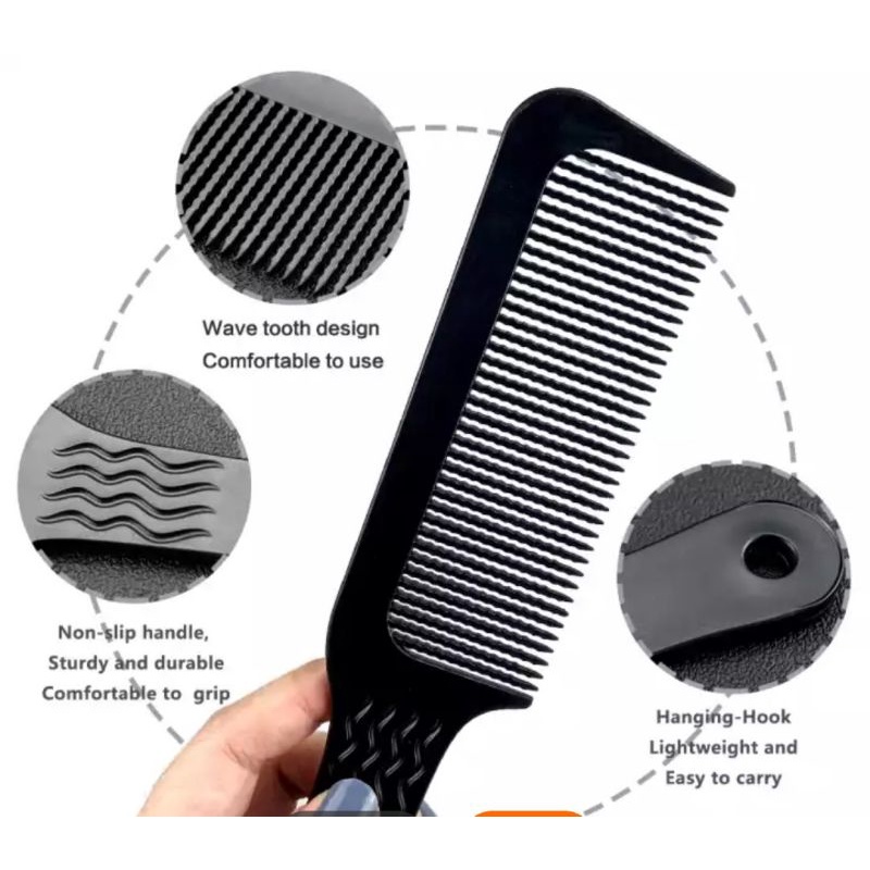 Jual SISIR POTONG CLIPPER BARBER LEBAR GIGI GELOMBANG ANTISTATIC