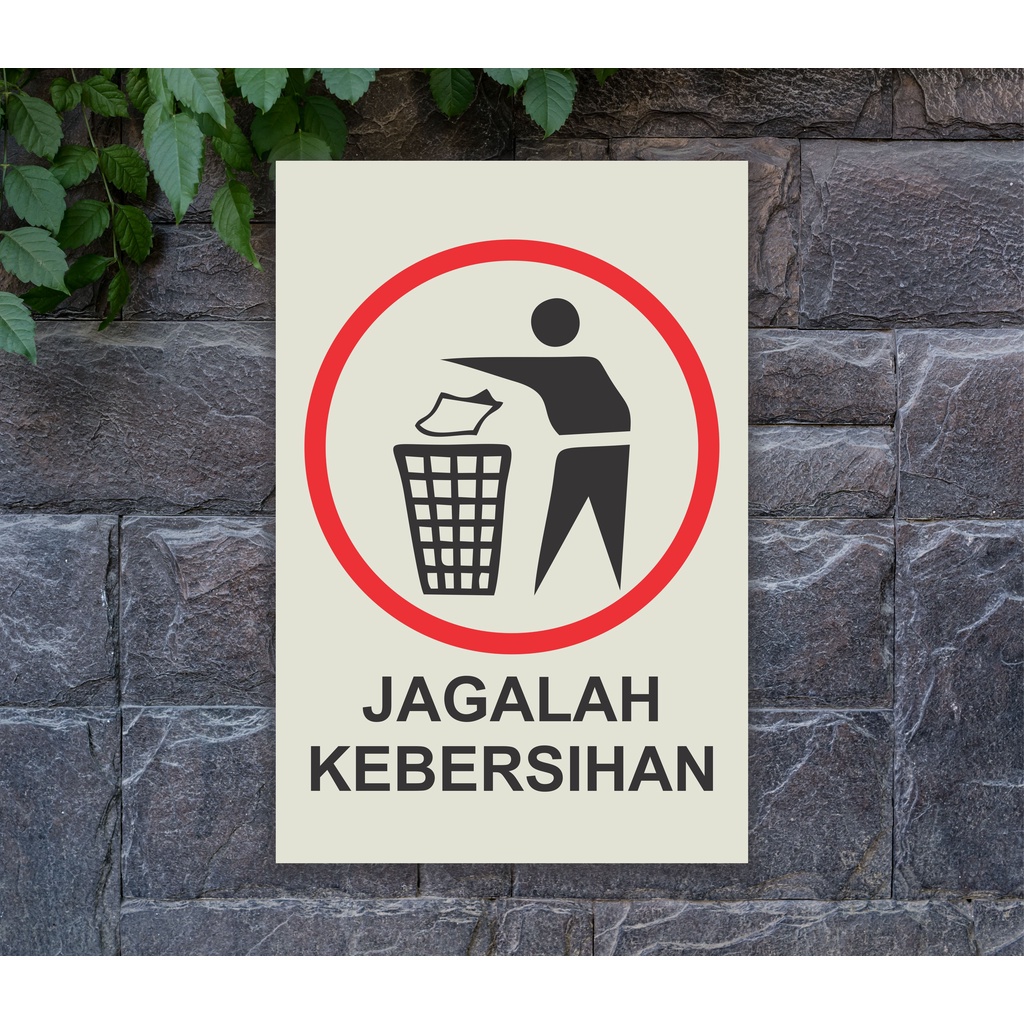 Jual Fayy Store Hiasan Dinding Sign Jagalah Kebersihan | Shopee Indonesia