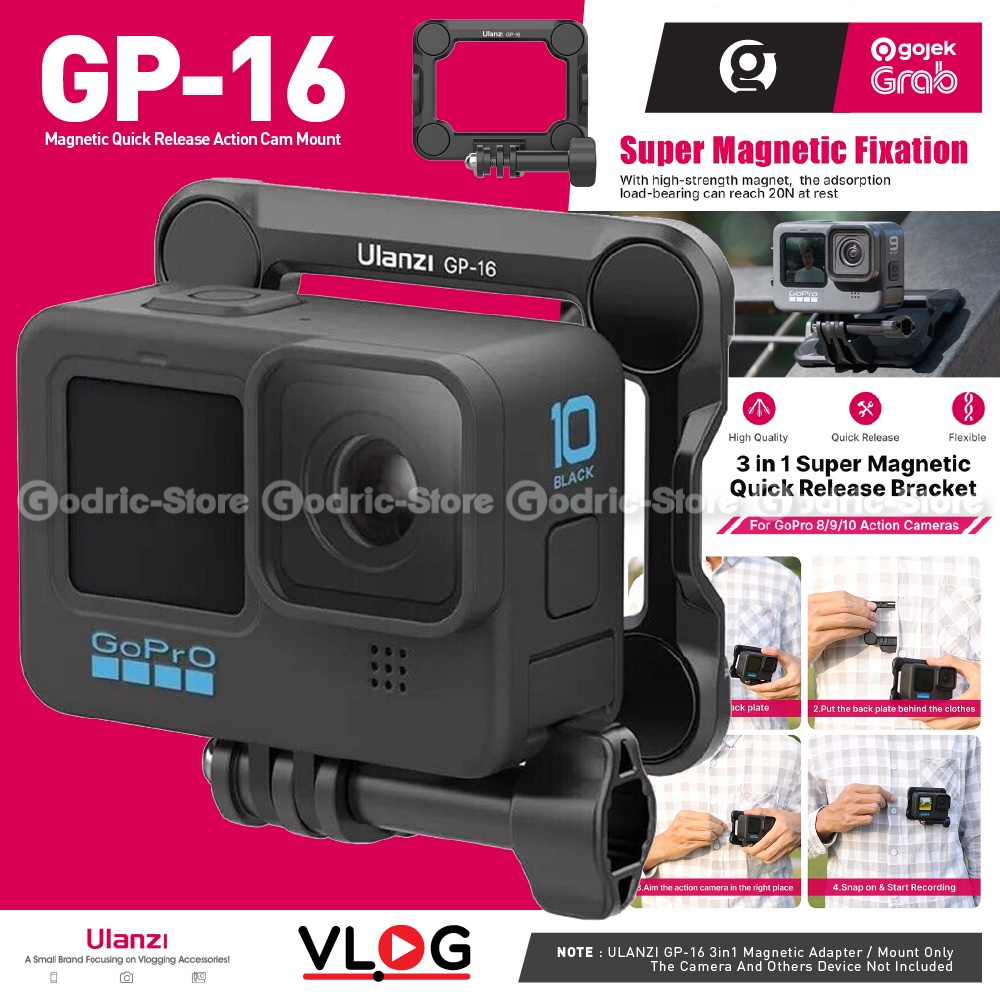 Support Ulanzi GP16 GoPro Mag Pour Chesty 