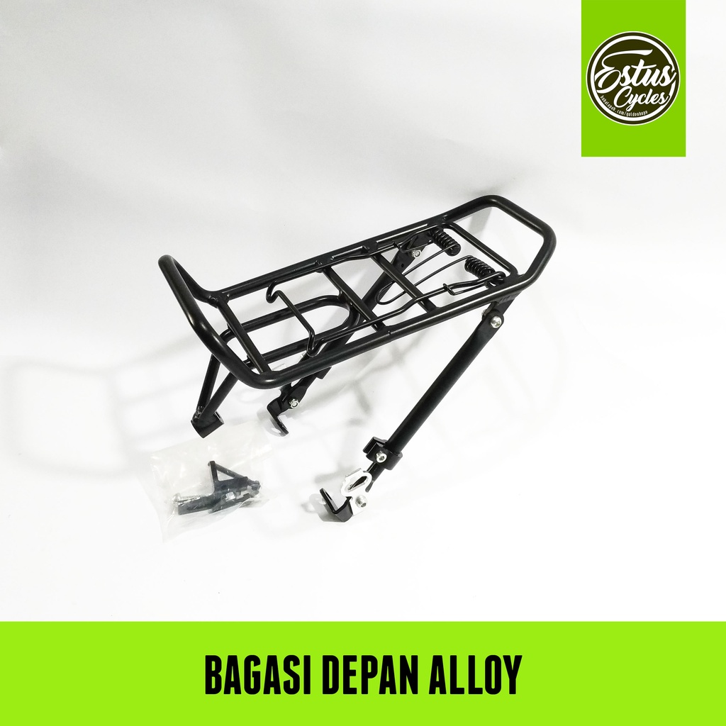 Jual Rak Bagasi Depan Pannier Sepeda Bagasi Touring Commuter City Bike Alloy Ringan Murah