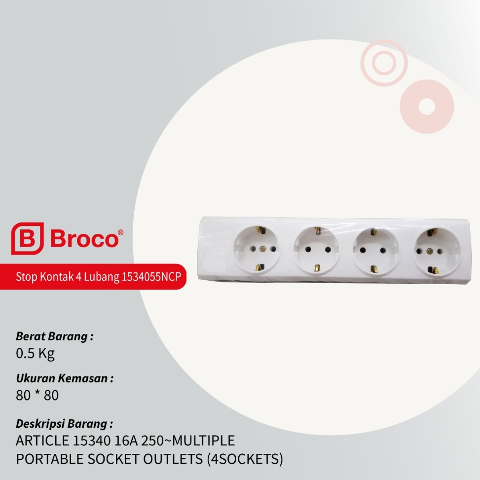 Jual MULTIPLE PORTABLE SOCKET OUTLETS (4 SOCKETS) for surface mounting ...